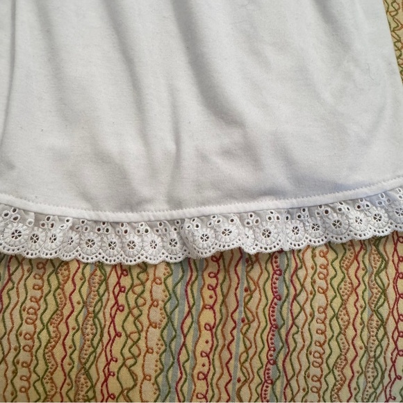 American Girl Rebecca Inspired White Pajama Top with Lace/Bow Detail Girls 10/12 - Picture 11 of 11